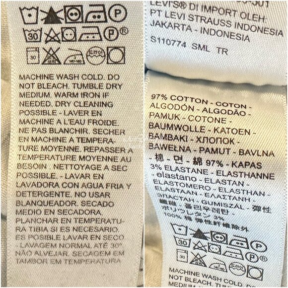 Levi's 724 Premium Denim Straight Leg Ankle Cropped Jeans Size 26 Petite - Picture 7 of 7